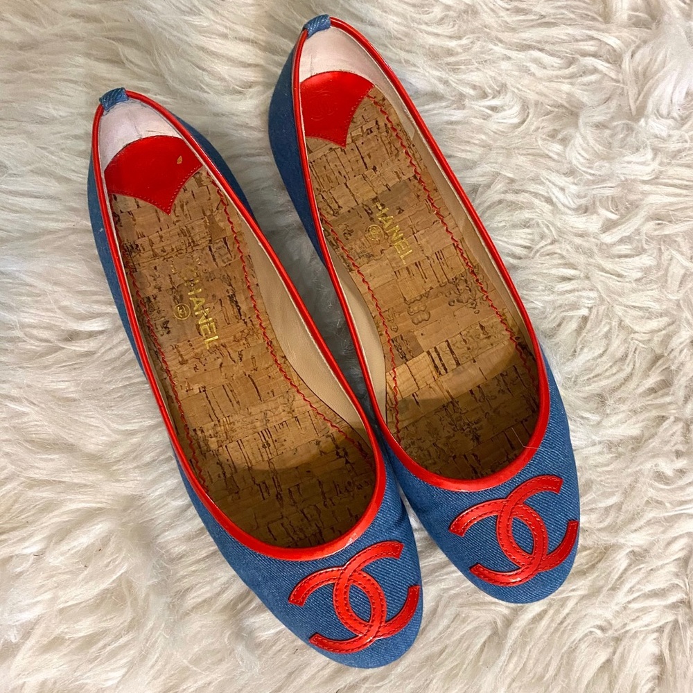 Chanel CC Cap Toe Ballet Flat
